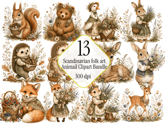 Download Scandinavian Woodland Animal Clipart Bun - Animal clipart Collection