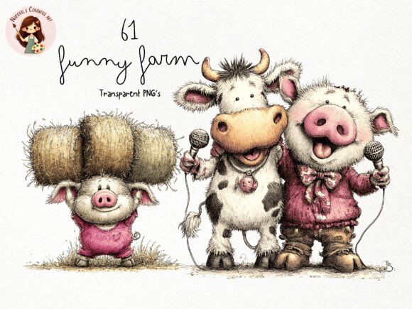 Download 61 Funny Farm Animals PNG Clipart - Farm animals png Collection