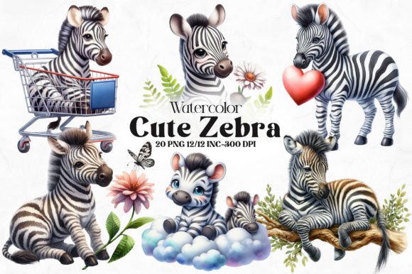 Download Cute Zebra Clipart Bundle - Zebra Collection