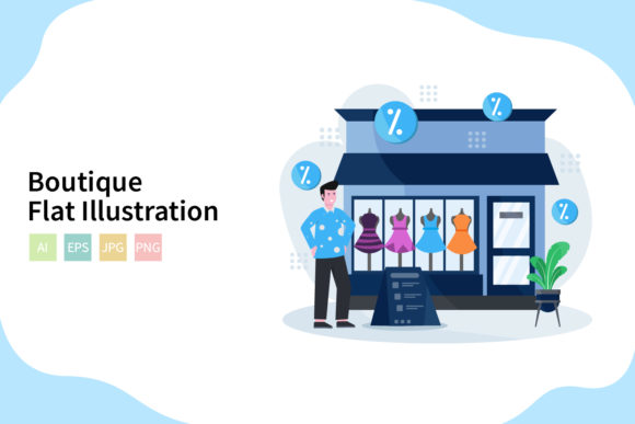 Download Boutique Vector Illustration Flat Design - Boutique Collection