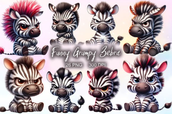Download Funny Grumpy Zebra Clipart PNG - Zebra Collection