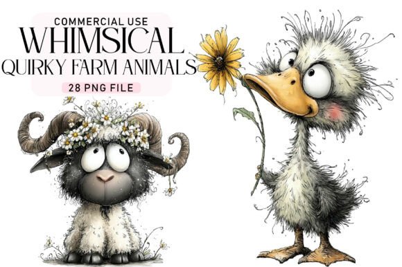 Download Whimsical Quirky Farm Animals PNG - Farm animals png Collection