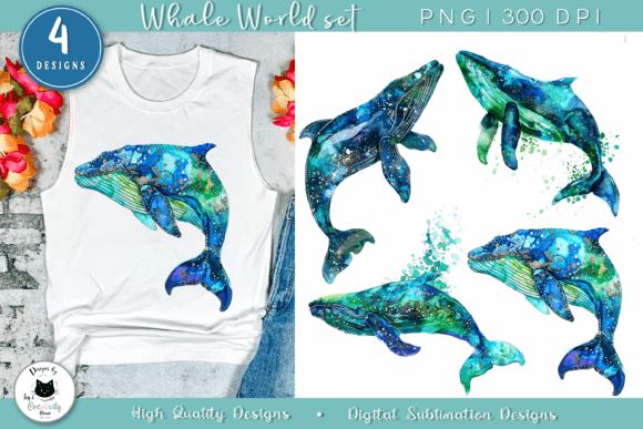 Download Glittery Whales Animal Clipart - Animal clipart Collection