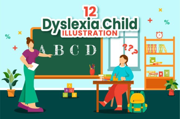 Download 12 Dyslexia Children Illustration - Child Collection