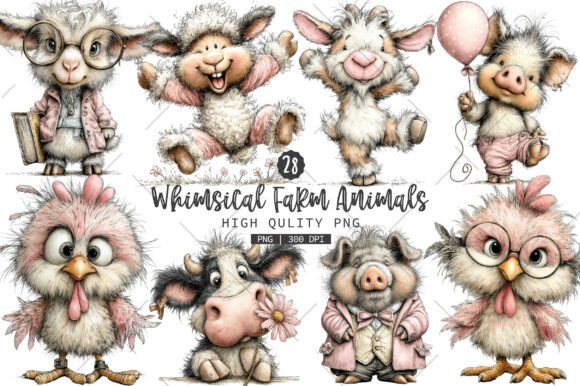 Download Whimsical Farm Animals PNG Clipart - Farm animals png Collection