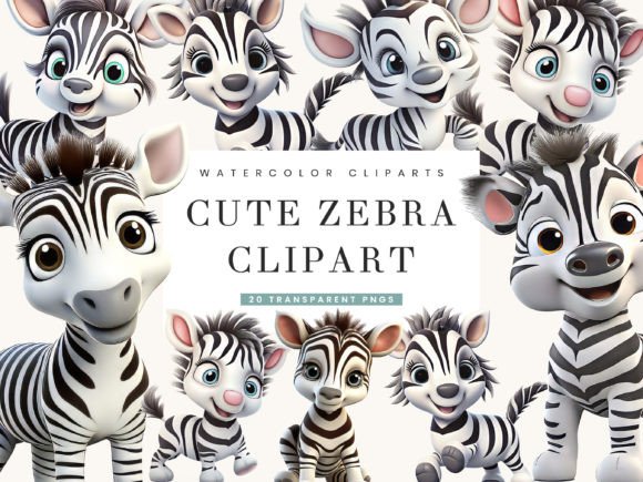 Download Cute Zebra Clipart Bundle - Zebra Collection