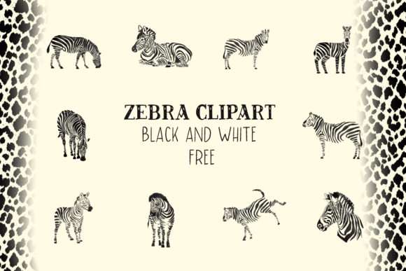 Download Zebra Clipart Black and White Free - Zebra Collection