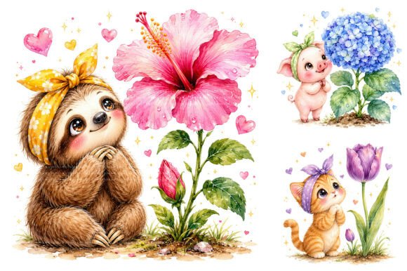 Download 30 Watercolor Baby Animal Clipart Bundle - Animal clipart Collection