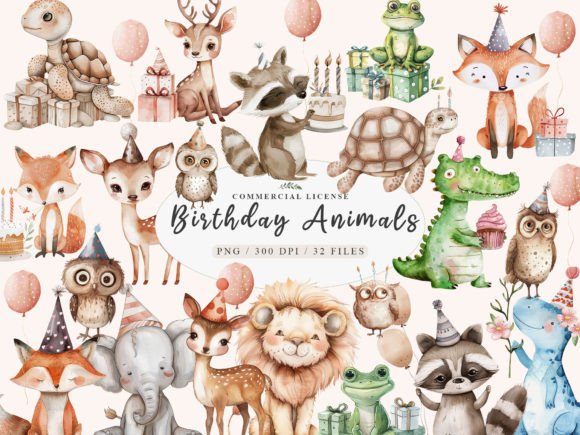 Download Birthday Baby Animal Clipart, Birthday - Animal clipart Collection