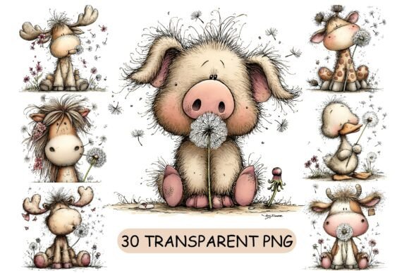 Download 30 Whimsical Farm Animals PNG Clipart - Farm animals png Collection
