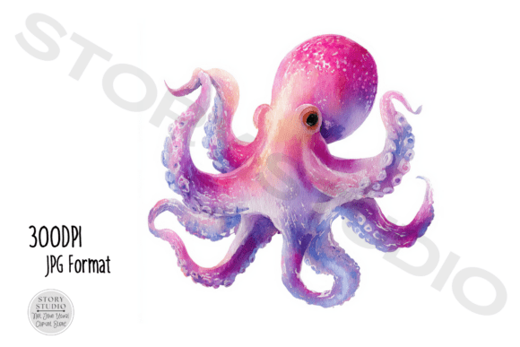Download Colorful Ocean Octopus Clip Art Set - Premium Resources