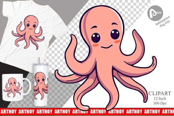 Download Waving Octopus Clipart - Premium Bundle