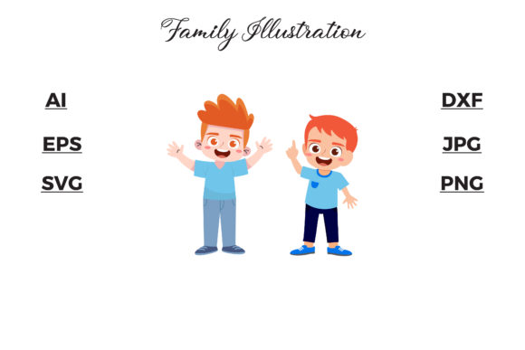 Download Family Two Children Illustration Arts - Child Collection