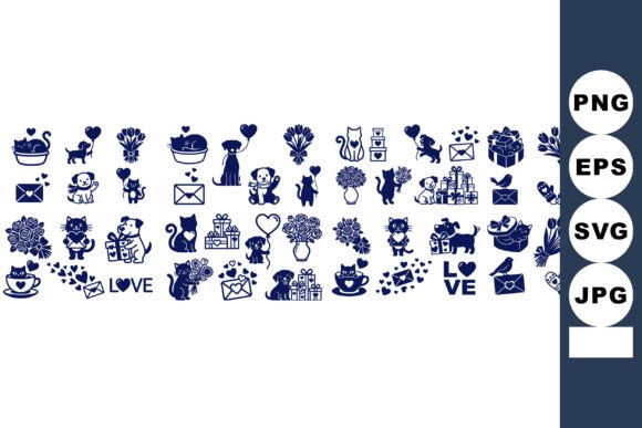 Download Cute Valentine Animal Clipart Set - Animal clipart Collection