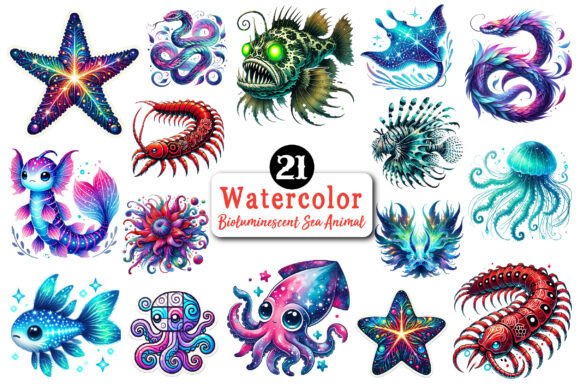 Download Bioluminescent Sea Animal ClipArt's - Animal clipart Collection