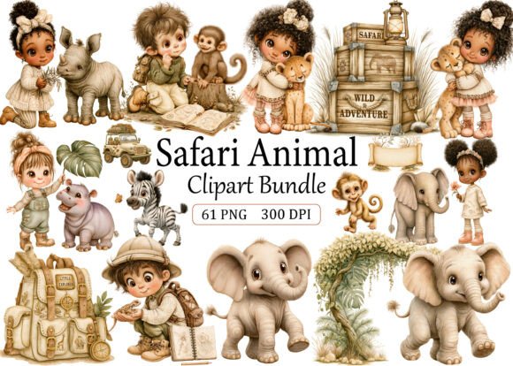 Download Safari Animal Clipart Bundle - Animal clipart Collection